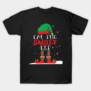 I'm the smiley elf.. Christmas funny family matching costume T-Shirt